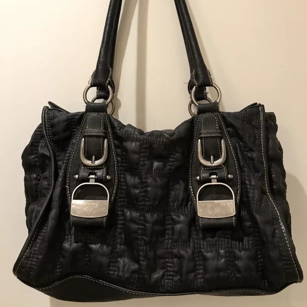 Jessica Simpson Black Textured Handbag - Picture 5 of 8